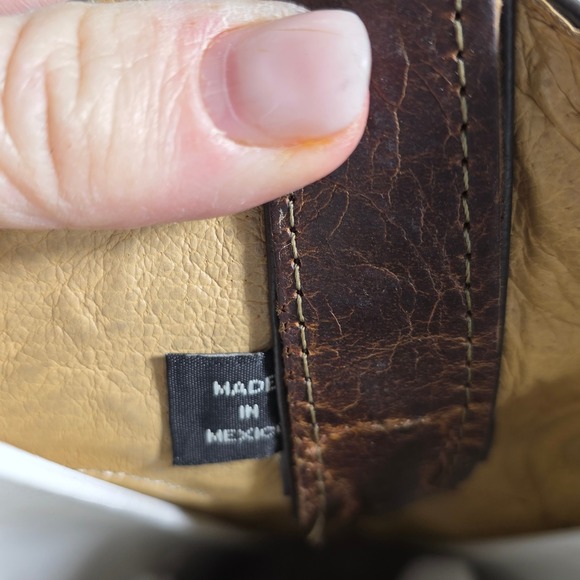 Justin Damiana Cowboy Western Boots Brown Distressed Leather Snip Toe Womens 8.5 - Picture 11 of 13